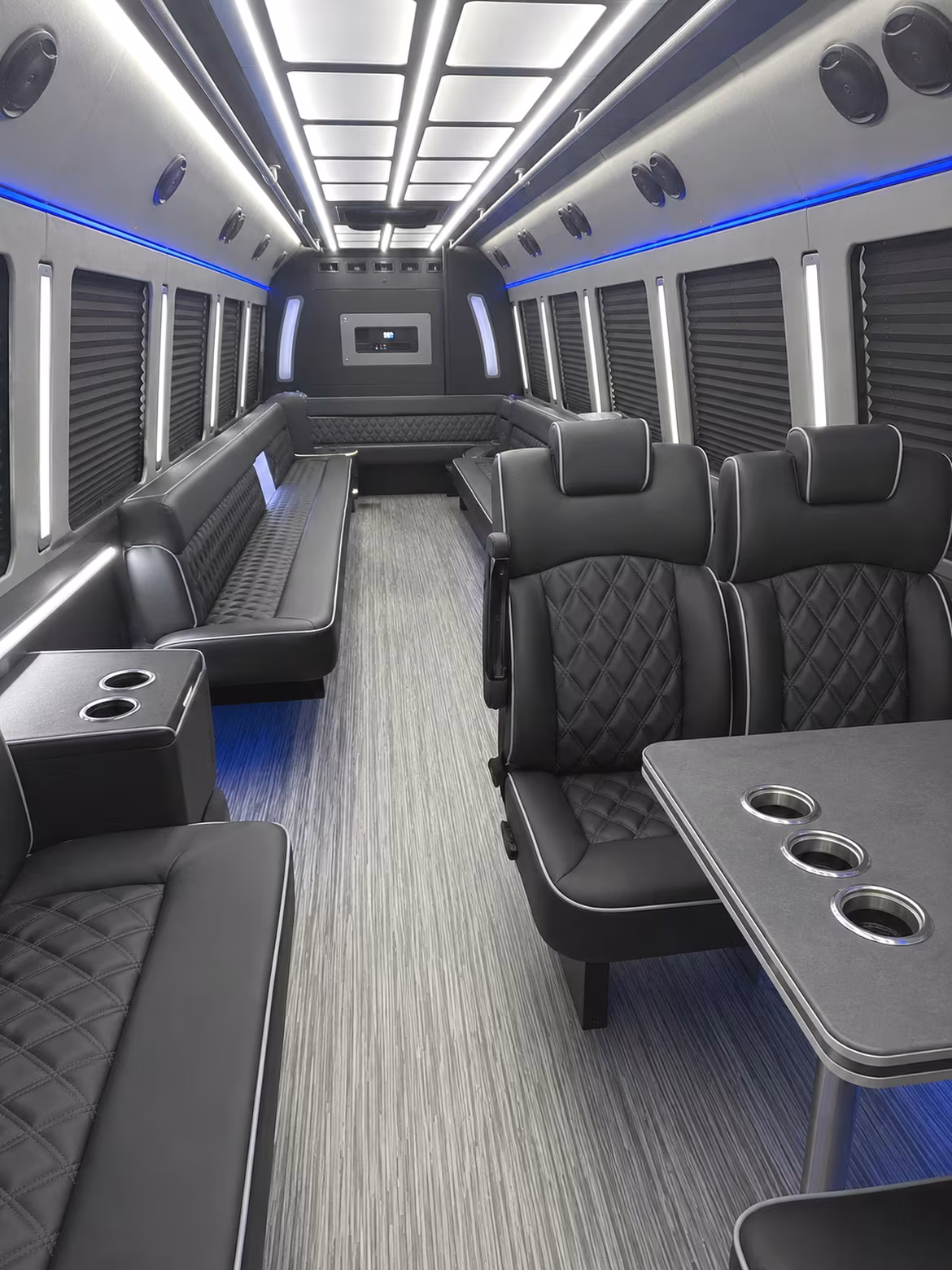 berkeley 25 passenger party bus inside