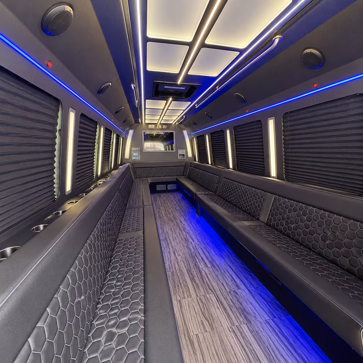 berkeley 30 passenger party bus interior