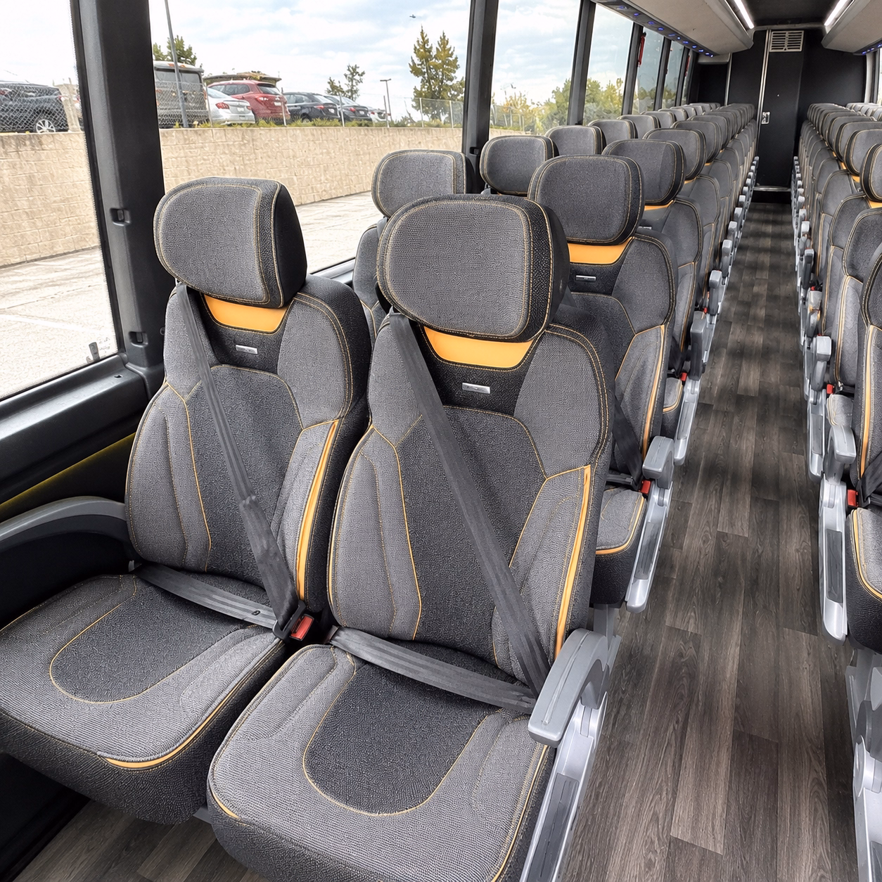 concord charter bus rental interior