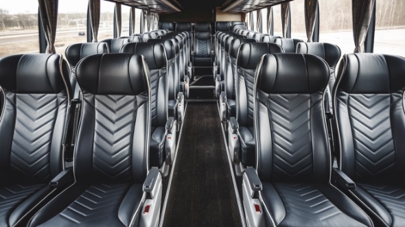 54 passenger charter bus inside san leandro