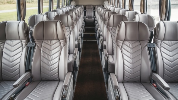 56 passenger charter bus interior san leandro