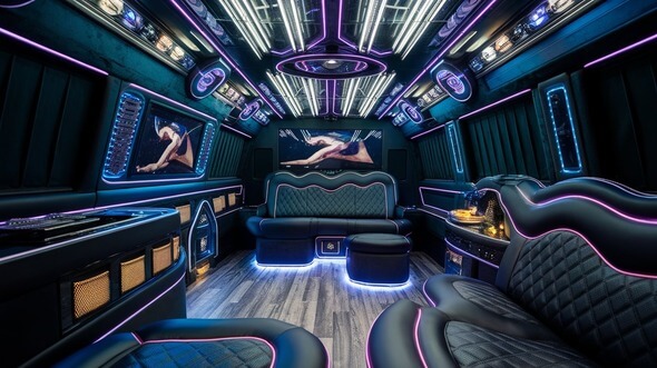 berkeley sprinter limo rental interior